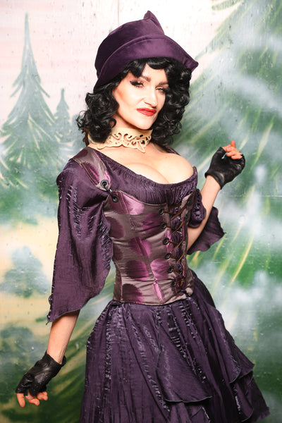 Maiden Bodice in Purple Metallic Dot - Day 7 of 12 Days of Christmas