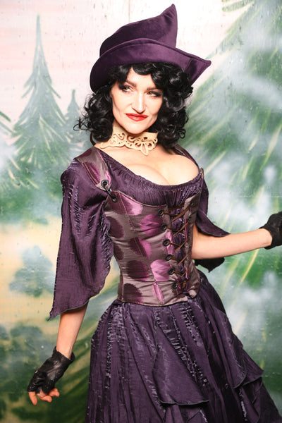 Maiden Bodice in Purple Metallic Dot - Day 7 of 12 Days of Christmas