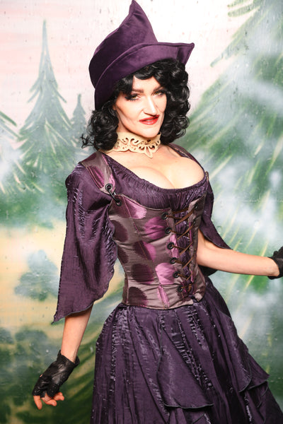 Maiden Bodice in Purple Metallic Dot - Day 7 of 12 Days of Christmas
