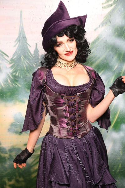 Maiden Bodice in Purple Metallic Dot - Day 7 of 12 Days of Christmas