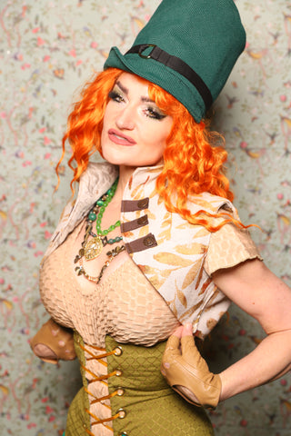 Sgt. Pepper Vest in Gold Branches -Lucky Day Collection