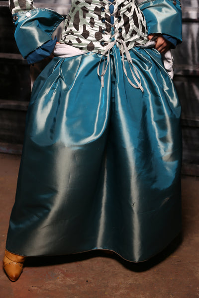 Tulip Skirt in Blue Taffeta #25 - The Skelewags Collection