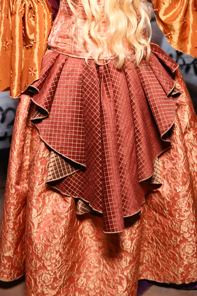 Detachable Peplum Ruffle in Blush Squares - The Sanderson Sisters Collection