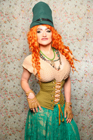 Petite Wench in Olive Green Dot -Lucky Day Collection