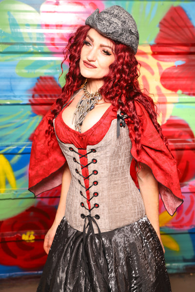 Marie Overbust Corset in Soft Mooncloth - Day 18 of "Celebrating 22 Years of Damsel"