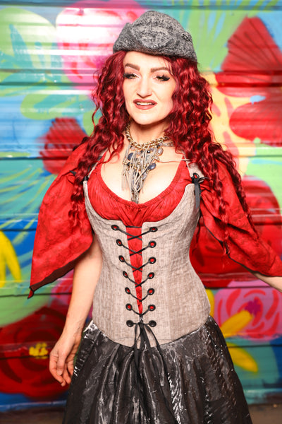 Marie Overbust Corset in Soft Mooncloth - Day 18 of "Celebrating 22 Years of Damsel"