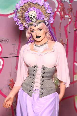 Wench Corset in Grey Dot - The Sugar & Spice & Everything KNIFE Collection