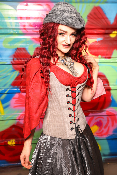 Marie Overbust Corset in Soft Mooncloth - Day 18 of "Celebrating 22 Years of Damsel"