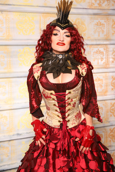 Maiden Bodice Corset in Emberheart Tapestry - "Dragon's Breath" Collection