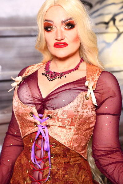 Cropped Marie Bodice in Sarah Swirl Vines - The Sanderson Sisters Collection