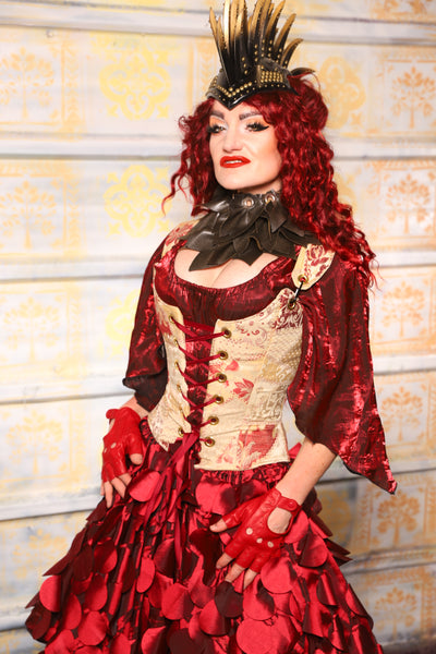 Maiden Bodice Corset in Emberheart Tapestry - "Dragon's Breath" Collection