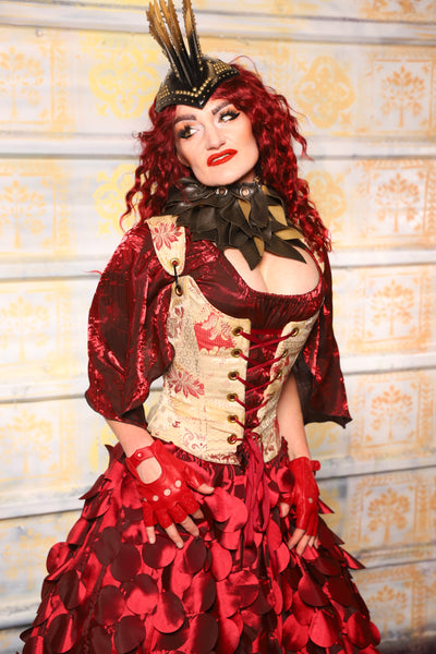 Maiden Bodice Corset in Emberheart Tapestry - "Dragon's Breath" Collection