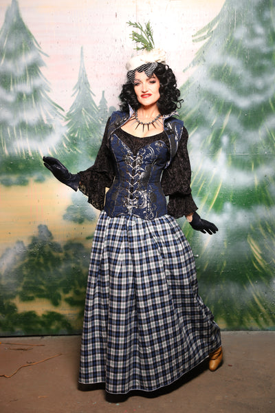 Tulip Skirt in Ink & Ivory Plaid - Day 5 of 12 Days of Christmas