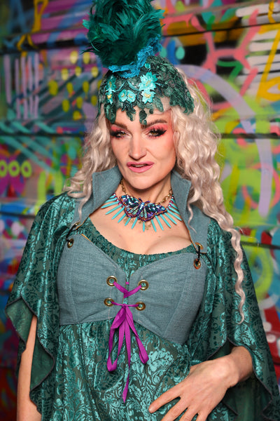13. Cropped Courtier in Lagoon Spell Upholstery – The Feylustrium Collection