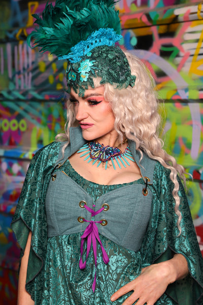 13. Cropped Courtier in Lagoon Spell Upholstery – The Feylustrium Collection