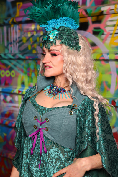 13. Cropped Courtier in Lagoon Spell Upholstery – The Feylustrium Collection