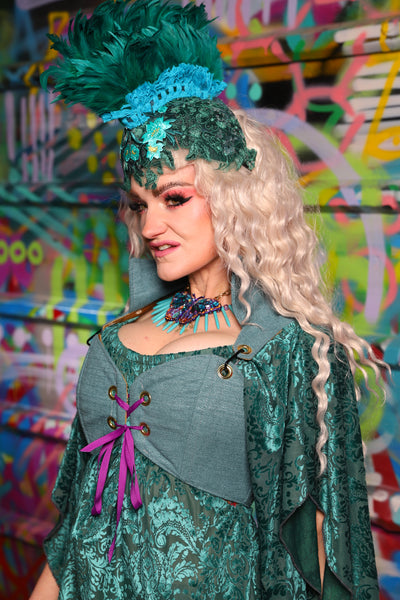 13. Cropped Courtier in Lagoon Spell Upholstery – The Feylustrium Collection