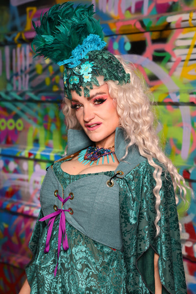 13. Cropped Courtier in Lagoon Spell Upholstery – The Feylustrium Collection