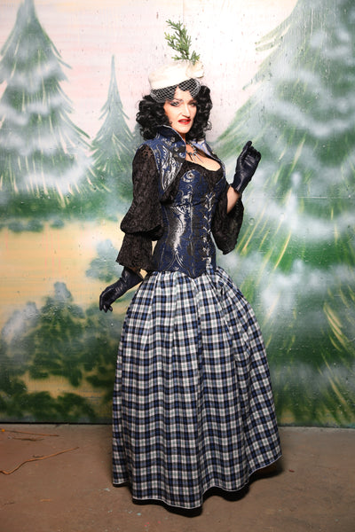 Tulip Skirt in Ink & Ivory Plaid - Day 5 of 12 Days of Christmas