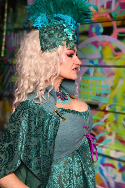 13. Cropped Courtier in Lagoon Spell Upholstery – The Feylustrium Collection