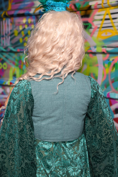 13. Cropped Courtier in Lagoon Spell Upholstery – The Feylustrium Collection