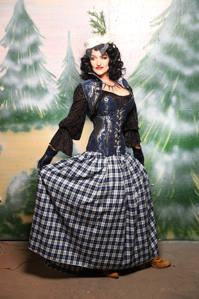 Tulip Skirt in Ink & Ivory Plaid - Day 5 of 12 Days of Christmas