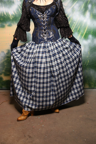 Tulip Skirt in Ink & Ivory Plaid - Day 5 of 12 Days of Christmas