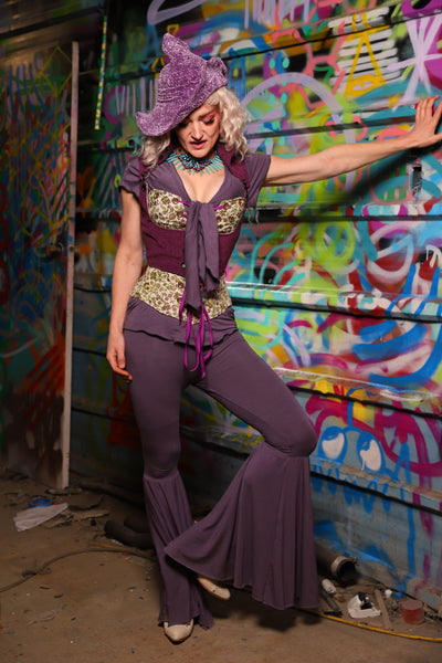 01. Bell Bottoms in Dusty Lavender Stretch Rayon - The Feylustrium Collection
