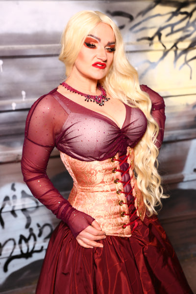 Wench Corset in Sarah Swirl Vines - The Sanderson Sisters Collection