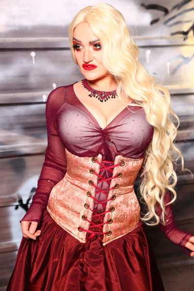 Wench Corset in Sarah Swirl Vines - The Sanderson Sisters Collection