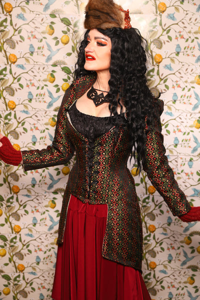 Detachable Long Coat Sleeves in Troubadour Jacquard - The Wandering Minstrel Collection