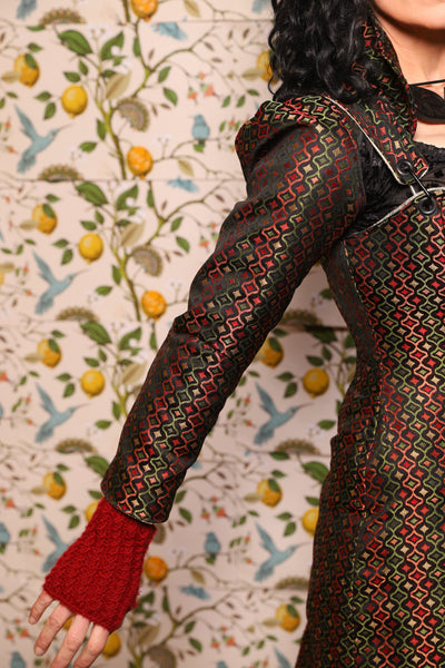 Detachable Long Coat Sleeves in Troubadour Jacquard - The Wandering Minstrel Collection
