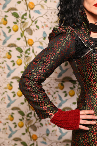Detachable Long Coat Sleeves in Troubadour Jacquard - The Wandering Minstrel Collection