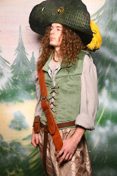 Men's Flynn Vest in Soft Moss Velvet - Day 6 of 12 Days of Damsel Christmas 2025