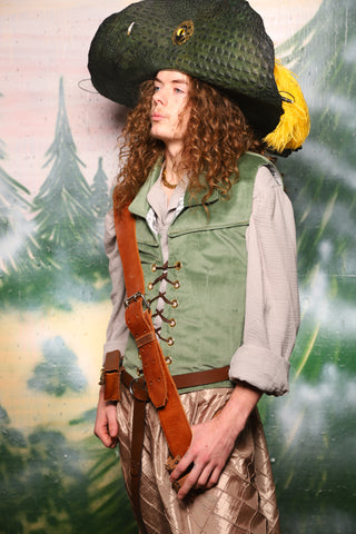 Men's Flynn Vest in Soft Moss Velvet - Day 6 of 12 Days of Damsel Christmas 2025