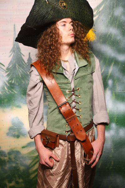 Men's Flynn Vest in Soft Moss Velvet - Day 6 of 12 Days of Damsel Christmas 2025