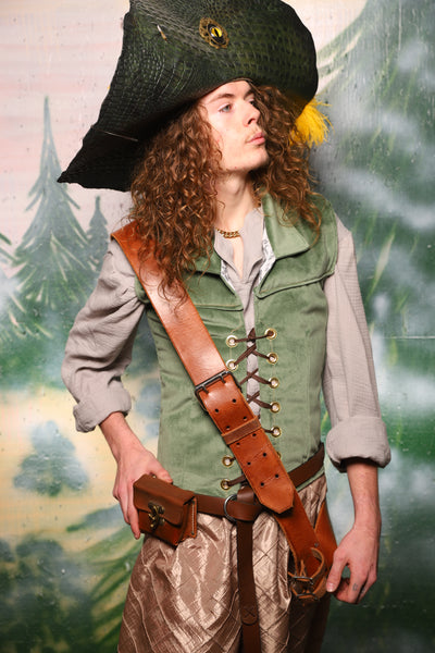 Men's Flynn Vest in Soft Moss Velvet - Day 6 of 12 Days of Damsel Christmas 2025