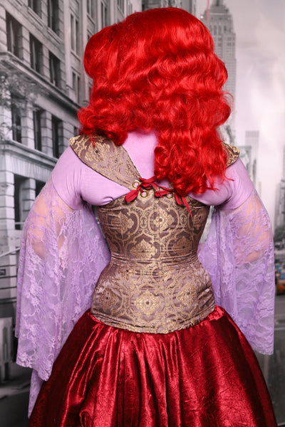 Aurora Corset in Dusty Plum Damask #06 - The "Menis to Sasiete" Collection