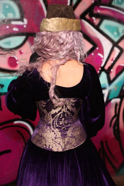 Petite Wench Corset  in Royalty Damask #28 - The Orchid Oracle Collection