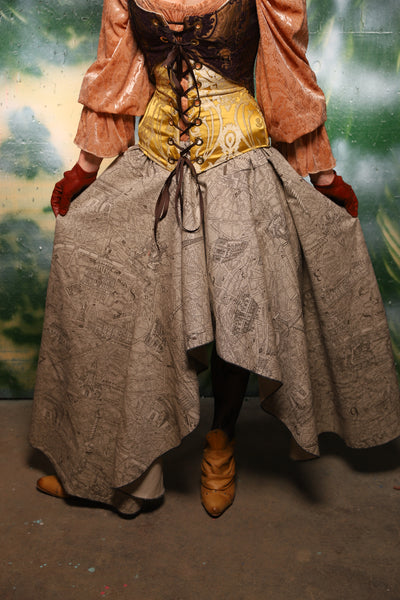 Crescent Skirt in Map of Paris - Day 11 of 12 Days of Damsel Christmas 2025