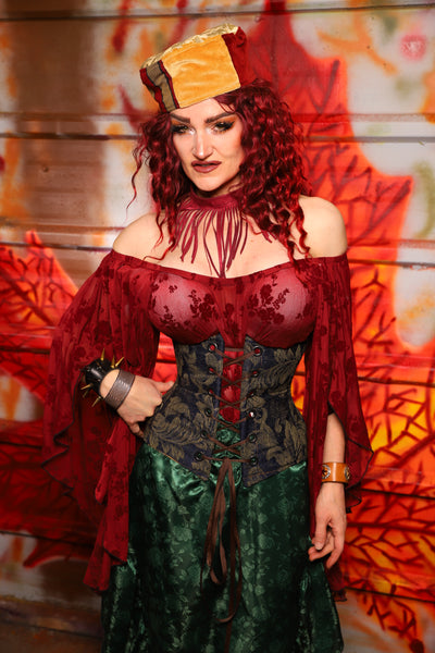 21. Petite Wench in Old World Leaf Tapestry - The Sensual Solstice Collection