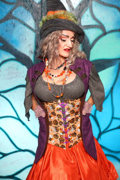 Holster Vest in Enchanted Heather - The "Pumpkins, Screams & Corset Dreams" Collection