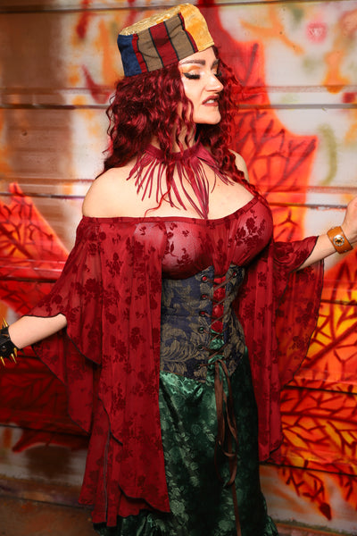 21. Petite Wench in Old World Leaf Tapestry - The Sensual Solstice Collection