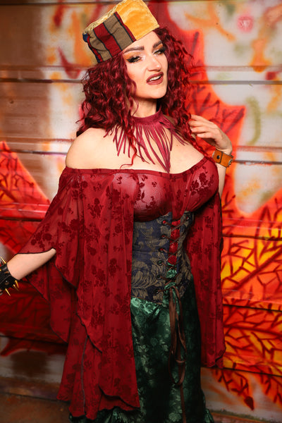 21. Petite Wench in Old World Leaf Tapestry - The Sensual Solstice Collection