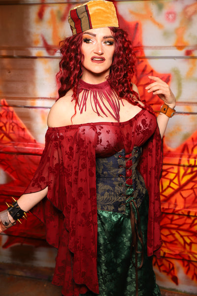 21. Petite Wench in Old World Leaf Tapestry - The Sensual Solstice Collection