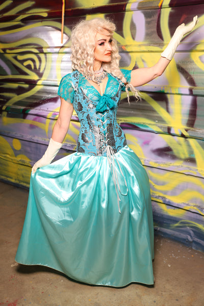 Tulip Skirt in Snow Queen Satin - Day 19 of "Celebrating 22 Years of Damsel"