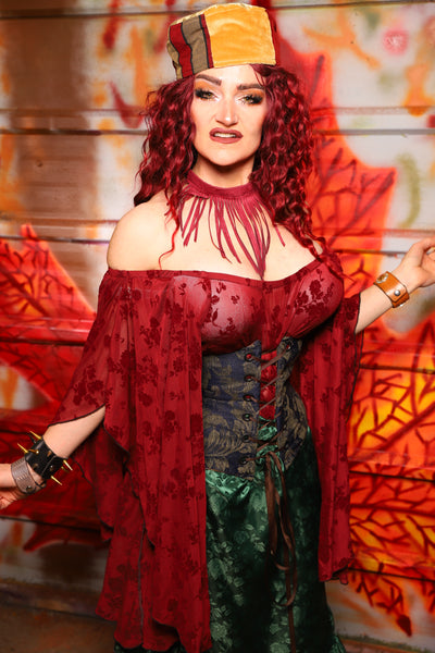 21. Petite Wench in Old World Leaf Tapestry - The Sensual Solstice Collection