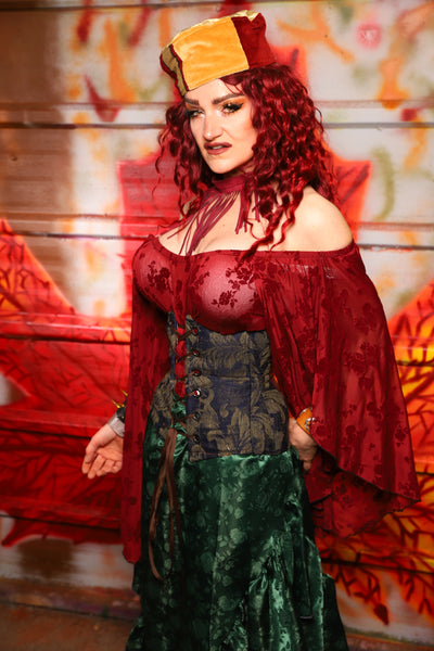21. Petite Wench in Old World Leaf Tapestry - The Sensual Solstice Collection