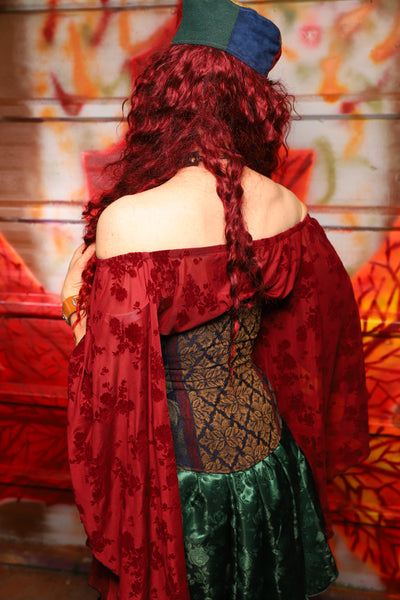 21. Petite Wench in Old World Leaf Tapestry - The Sensual Solstice Collection