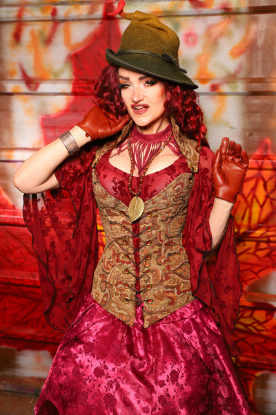 11. Courtier Overbust Corset in Faded Palace Tapestry - The Sensual Solstice Collection